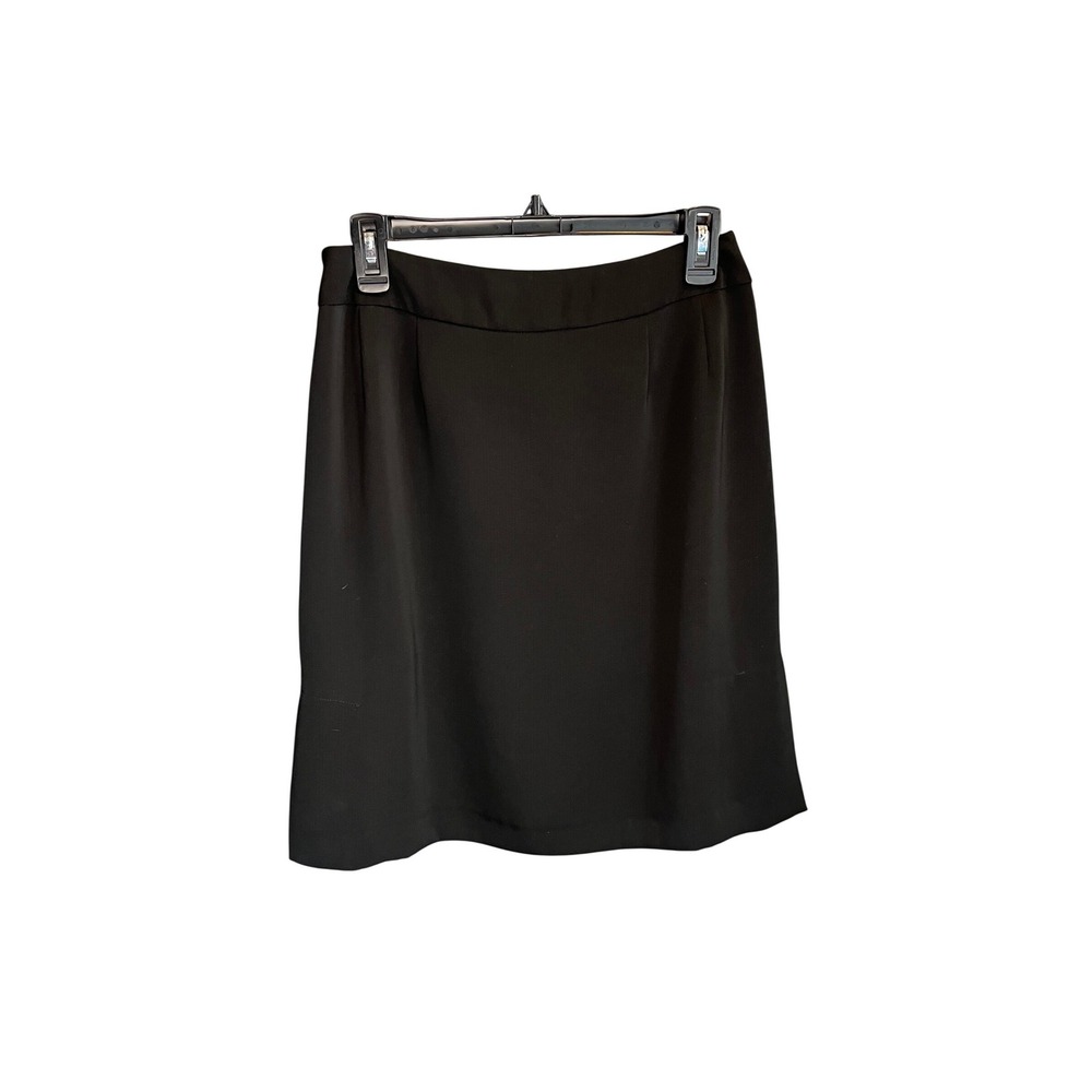 Herve Benard Petite Black Knee Length Skirt Size 10P